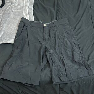 lululemon athletica Black Men's Flat-Front Athletic Shorts